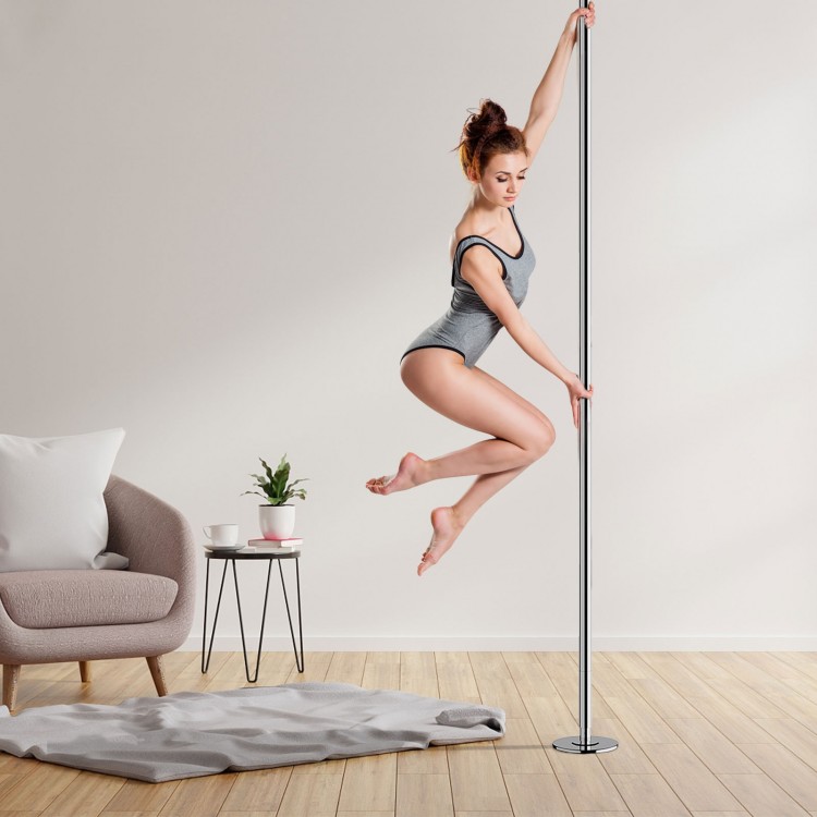 45mm Portable and Adjustable Professional Spinning Dance Stripper Pole -  Costway
