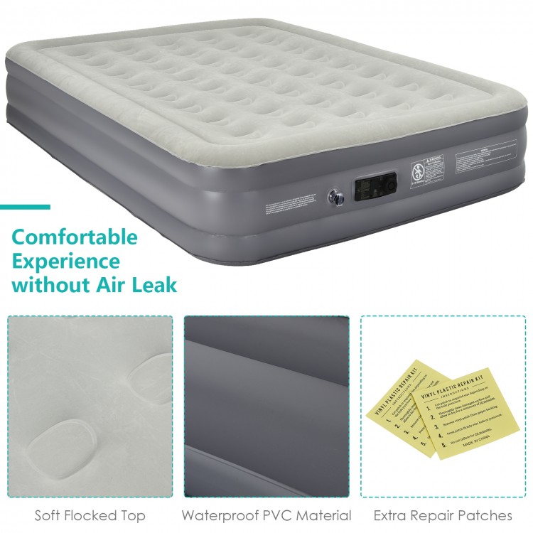 Portable Inflation Air Bed Mattress with Built-in PumpCostway Gallery View 8 of 12