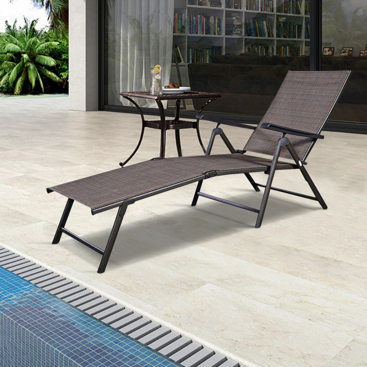 Adjustable outdoor patio pool chaise loungeCostway Gallery View 6 of 12