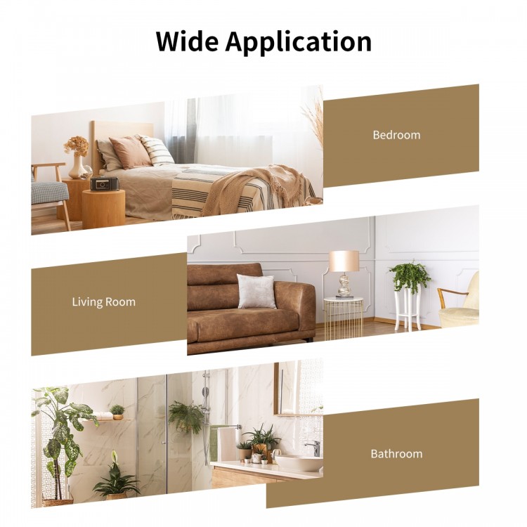 Wall-mounted 32x20 inch golden metal frame mirror, suitable for bathroom, living room, or hallway use.
