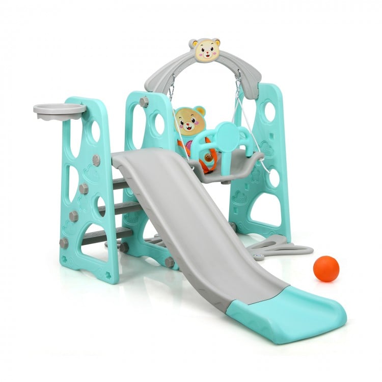 3-in-1 Toddler Climber and Swing Set Slide Playset with Safety Belt - Gallery View 1 of 13