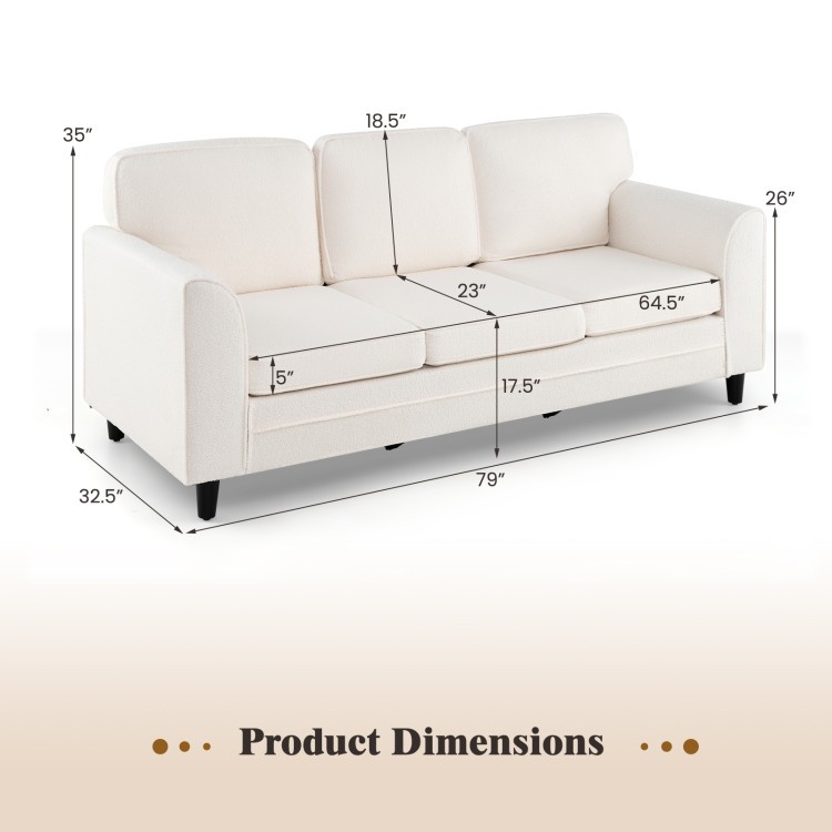 3-piece space-saving living room set featuring a teddy velvet sofa, bookshelf, and foldable Murphy bed dimensions.