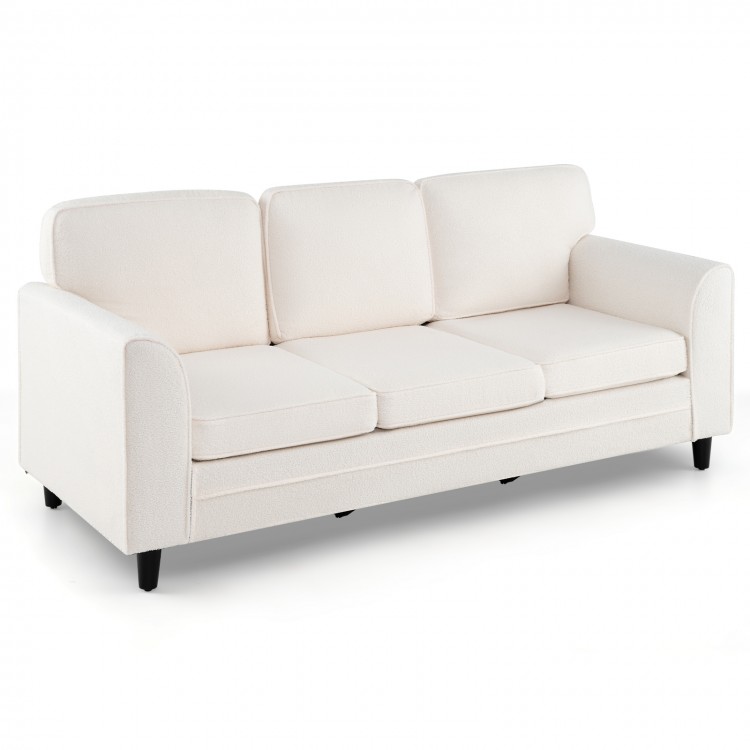 Teddy velvet sofa from the 3-piece space-saving living room set, ideal for cozy lounging in small apartments.