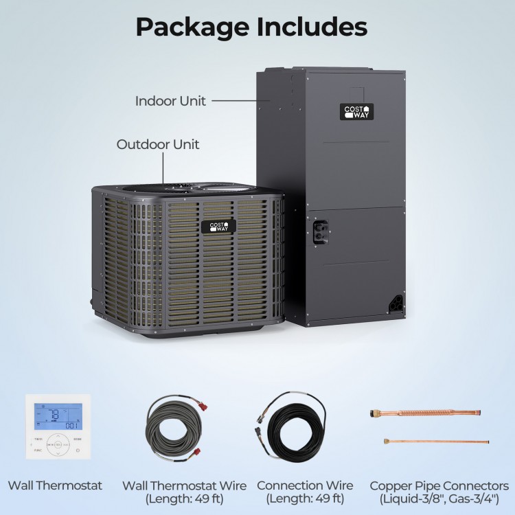 Outdoor unit of the 3 Ton 19 SEER2 heat pump system, featuring robust design for extreme weather performance.