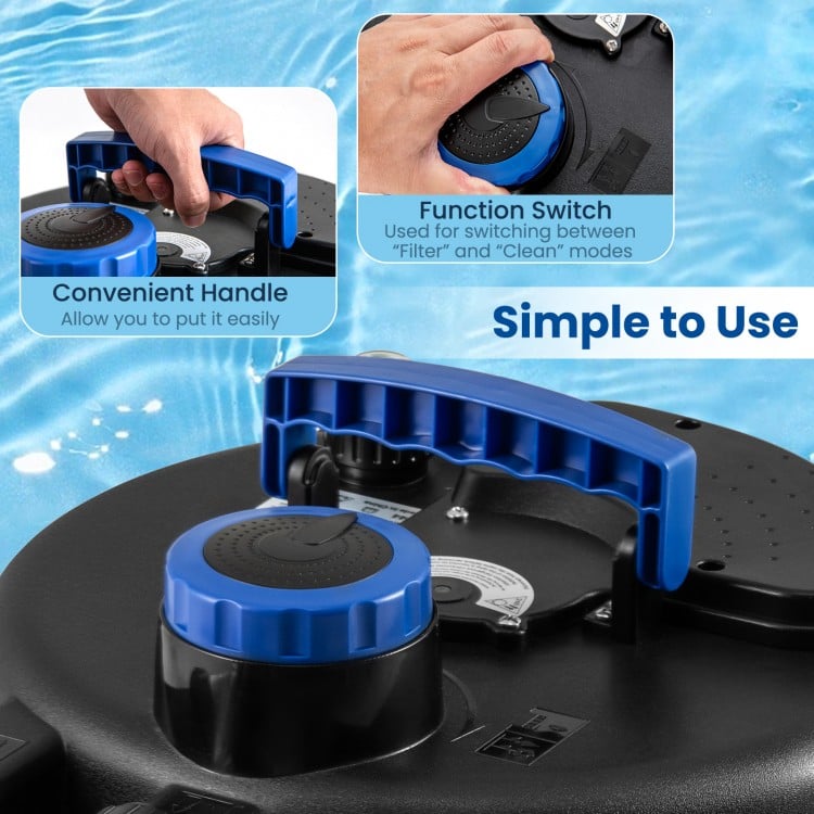 Convenient handle and function switch on the 4000 gallons pond pressure bio filter for easy operation and maintenance.