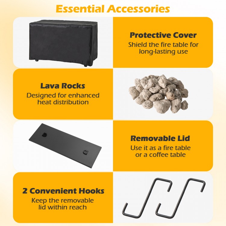 Protective cover for the 40-inch outdoor propane fire pit, ensuring durability and long-lasting use in any outdoor.