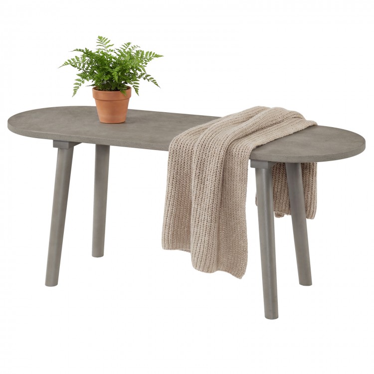 Solid wood farmhouse dining bench with gray finish, rubber wood legs, ideal for small spaces and versatile use.