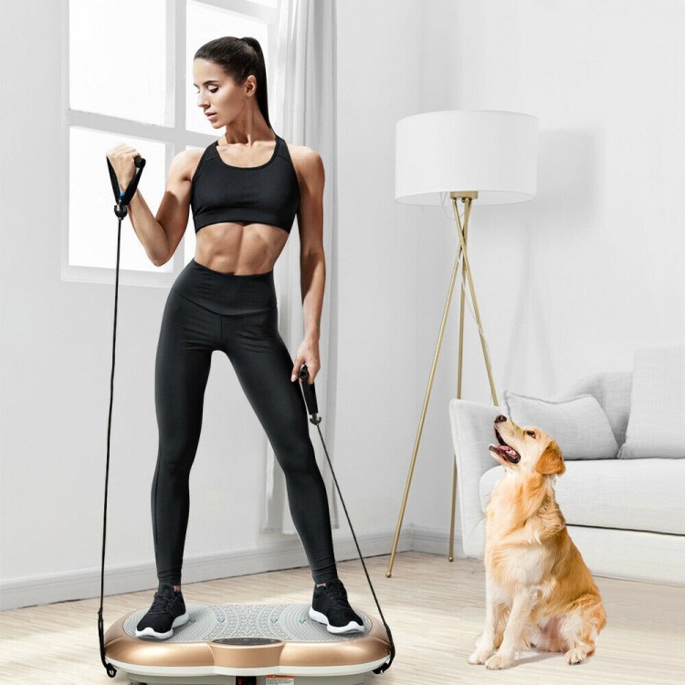 Vibration Plate Exercise Machine for Weight Loss & Toning with 3