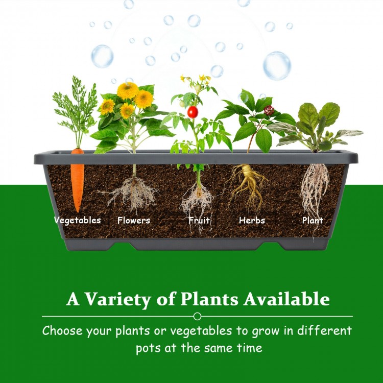 5-tier raised garden bed made of durable PP material, ideal for growing vegetables, flowers, and herbs with excellent.