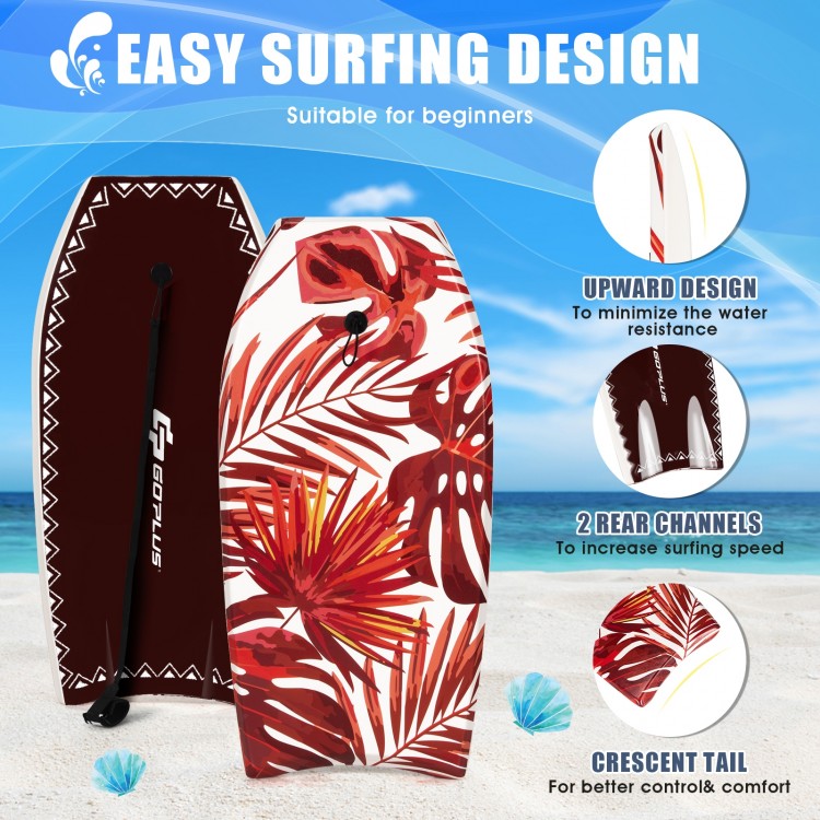 41-inch lightweight surfboard with EPS core and XPE deck, featuring a crescent tail for kids and adults, ideal for.