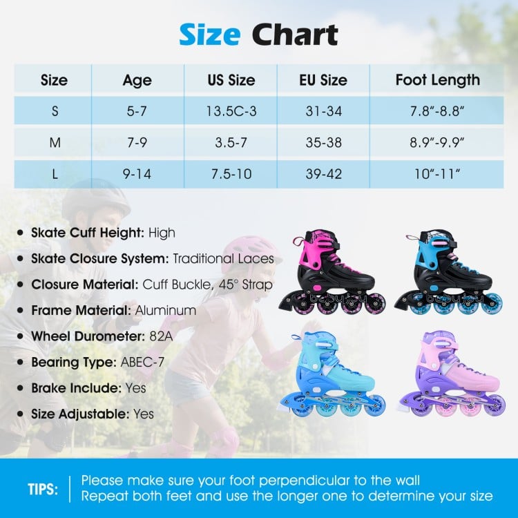 Adjustable black inline skates for toddlers with light-up wheels, featuring a secure closure system and breathable mesh.