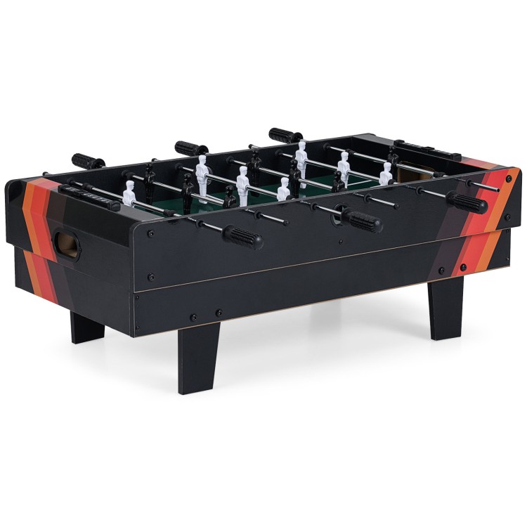 4 in 1 combo game table set featuring foosball, billiards, table tennis, and hockey for family fun and gatherings.