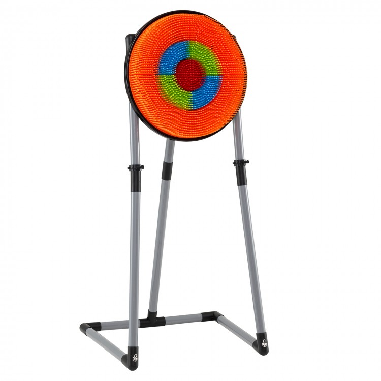 Bristle target with vibrant colors and stable frame, part of a 4 in 1 throwing game for kids and adults.