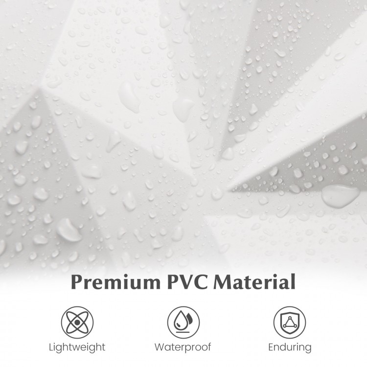 Close-up of premium PVC wall panel with a diamond accent, showcasing its lightweight, waterproof texture for interior.