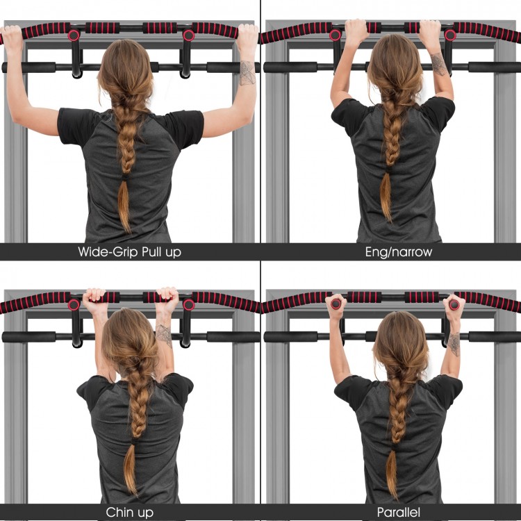 Doorway Pull Up Bar Chin Up Sit-Up Strength Body Workout Exercise Fitness  Gym! 6025720037352