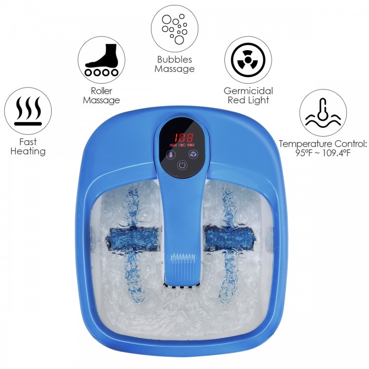 Folding Foot Massager with Digital Adjustable Temperature Control-BlueCostway Gallery View 5 of 12