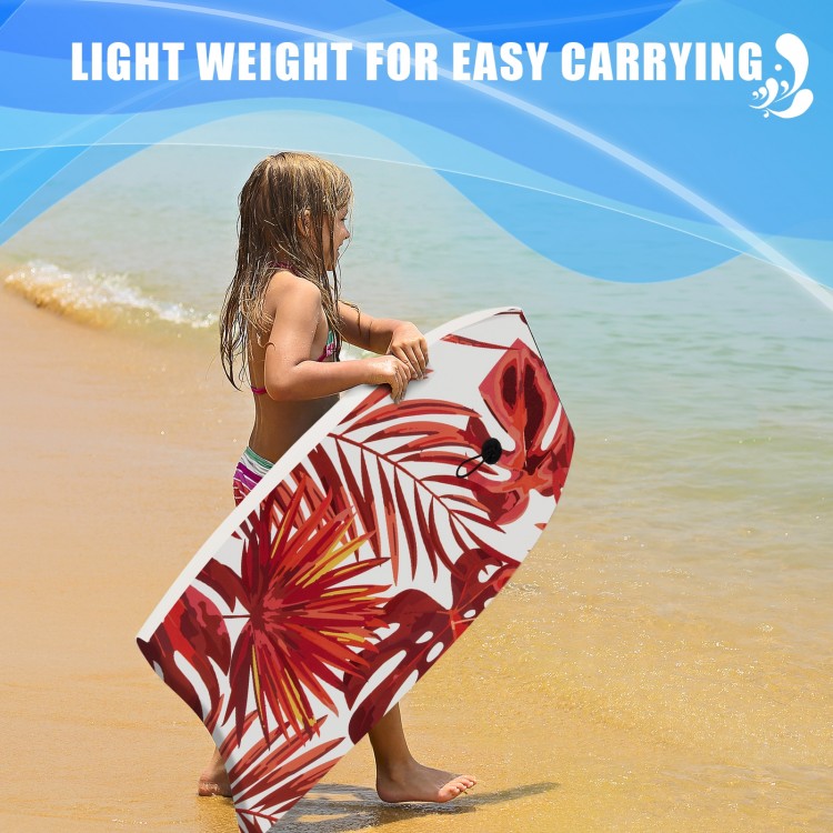 Lightweight 37-inch surfboard with EPS core and XPE deck, perfect for kids and adults enjoying summer water activities.