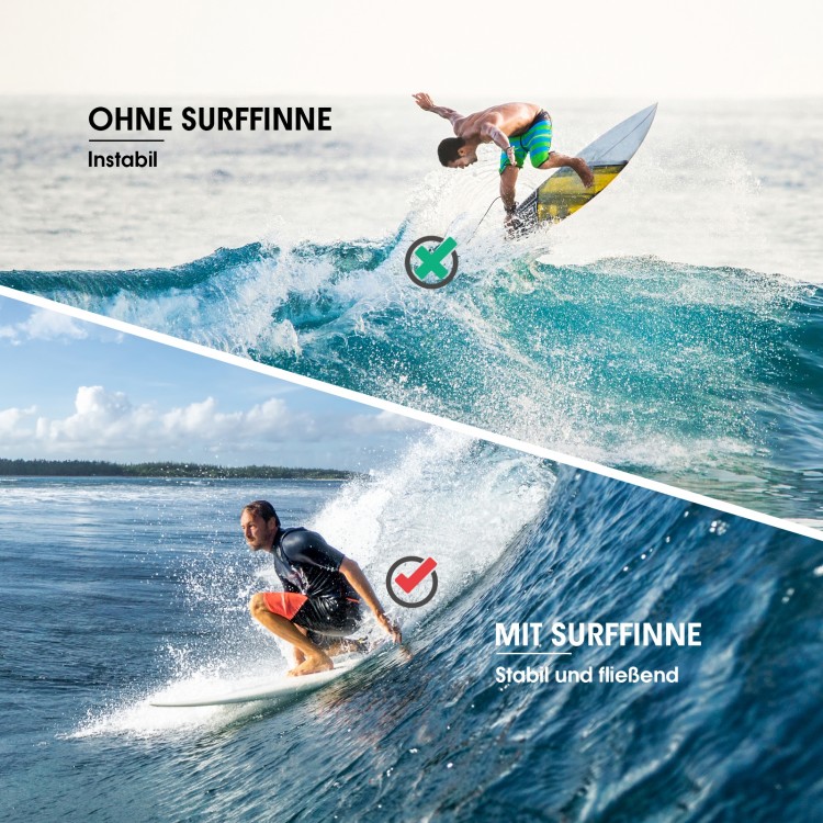 9 Inch detachable center fin for longboards, made of fiberglass-reinforced nylon, ideal for stable surfing performance.