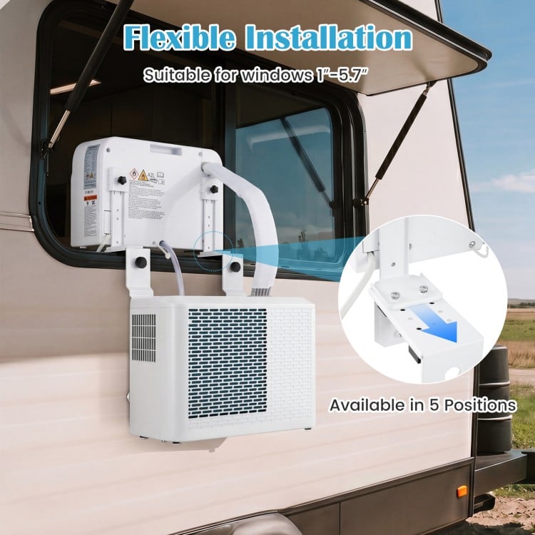 6500 BTU window AC unit with WiFi control, suitable for windows 1"-5.7", designed for RVs and small spaces.