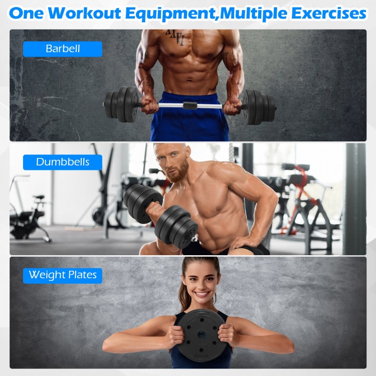 Adjustable 66 lbs dumbbell weight set with ergonomic handle, perfect for home workouts and space-saving storage.