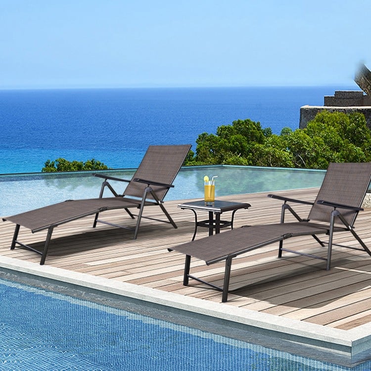 Adjustable outdoor patio pool chaise loungeCostway Gallery View 8 of 12