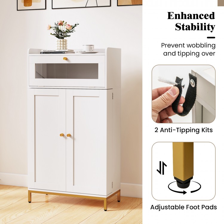 Kitchen Pantry Cabinet Freestanding Food Storage Cupboard - Gallery View 8 of 10