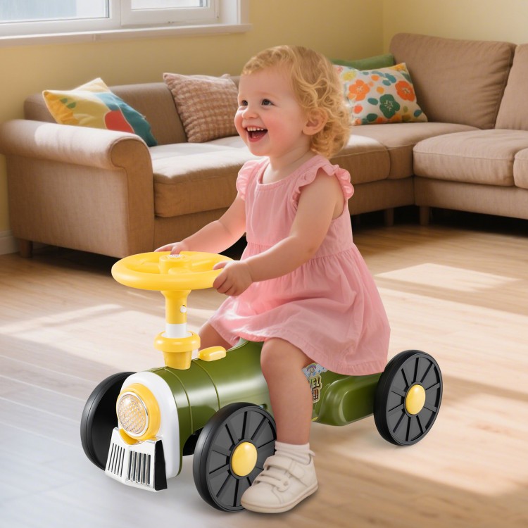 Ride on Toy with Steering Wheel and Train Whistle Sound Button - Gallery View 2 of 11