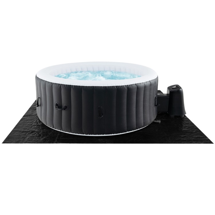 Round inflatable SPA pool with 110/130 air jets, reinforced PVC walls, and electric heater pump for relaxation.
