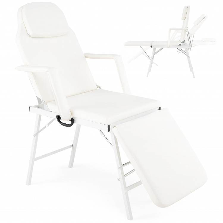 Portable tattoo salon facial bed with adjustable design, waterproof PVC leather, and robust metal frame for comfort.