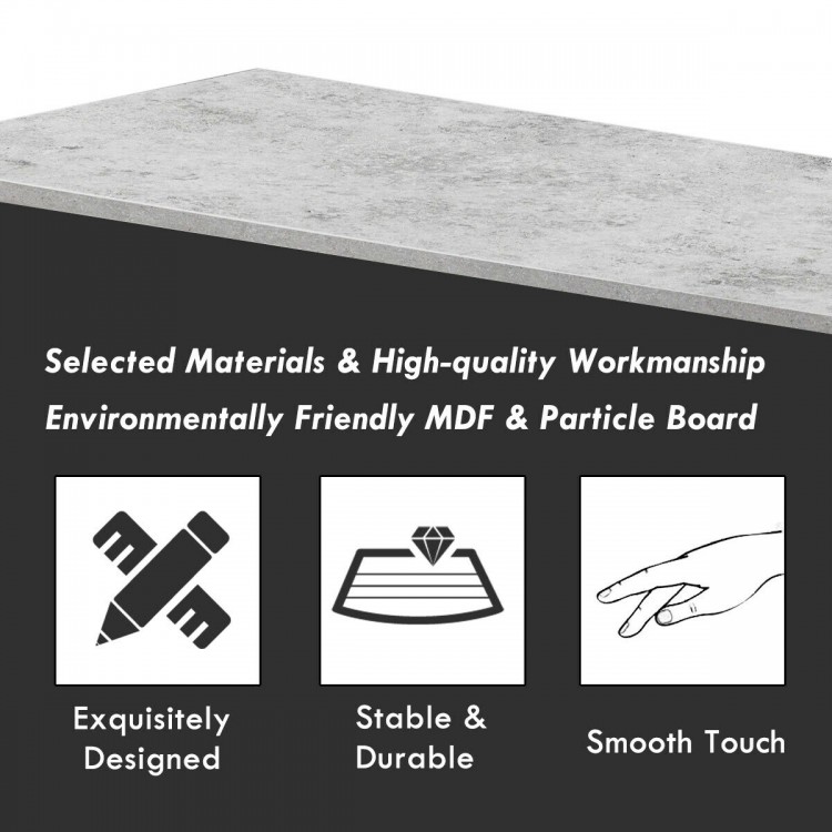 Coffee Table with Storage Shelves and Smooth Surface - Gallery View 9 of 9