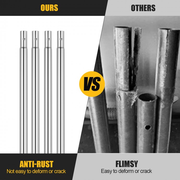 Extendable 20 ft aluminum snow roof rake with anti-slip handle, rust-resistant, ideal for snow and leaf removal.