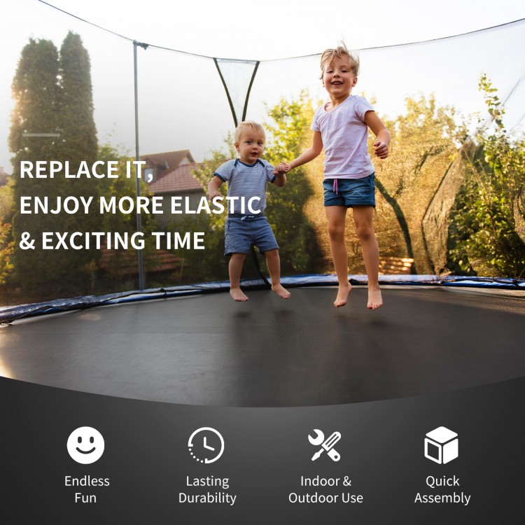 High-elastic PP replacement jumping mat for 8 ft trampolines, durable and suitable for indoor and outdoor use.