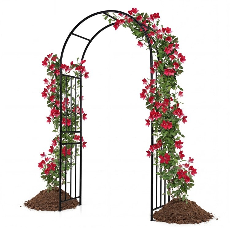 Garden decoration climbing plants arch, 7.2 feet tall, made of premium steel, ideal for weddings and outdoor events.