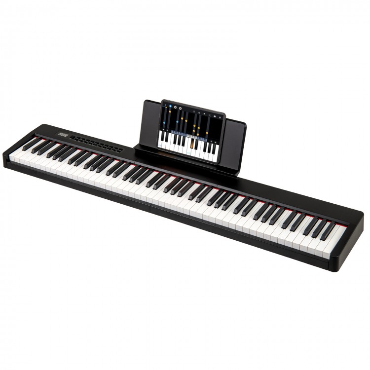 88-key black piano keyboard with French DREAM audio source, dual keyboard function, and rechargeable battery for.