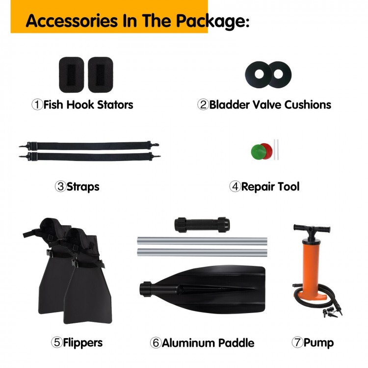 Inflatable Fishing Float Tube with Adjustable Backpack Straps, Storage  Pockets, Fish Ruler, Fly Fishing Boat with Pump, Oar, Rod Holder and Mount