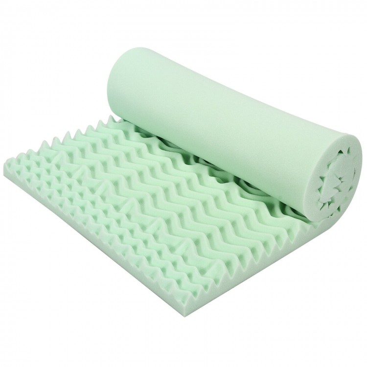 3-inch twin size mattress topper made of breathable air foam, featuring a 5-zone design for comfort and pressure relief.