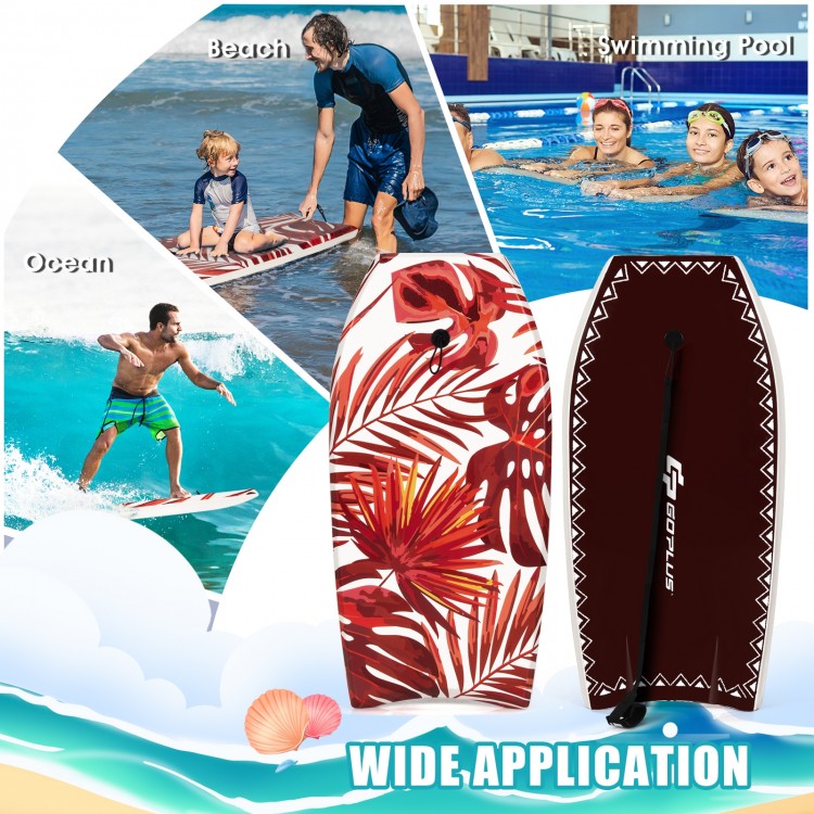 Lightweight 37-inch surfboard with EPS core and XPE deck, ideal for kids and adults at the beach or pool.