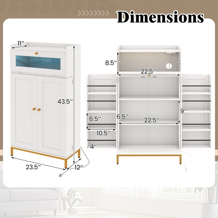 Kitchen Pantry Cabinet Freestanding Food Storage Cupboard - Gallery View 10 of 10