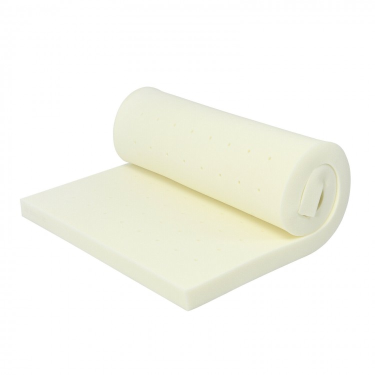 3-inch twin size mattress topper made of breathable air cotton, rolled for easy storage and optimal comfort.