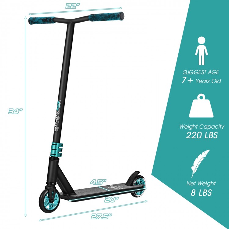 Freestyle Tricks High-End Pro Stunt Scooter with Luminous Aluminum 