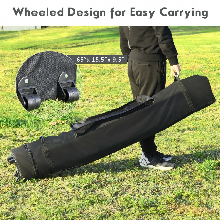 Wheeled carrying bag for the 10 x 20 feet folding sun shelter, made of durable 300D oxford cloth for outdoor.