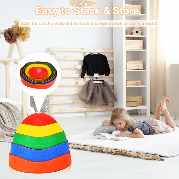 5 Pieces Kids Balance Stepping Stones - Gallery View 1 of 10