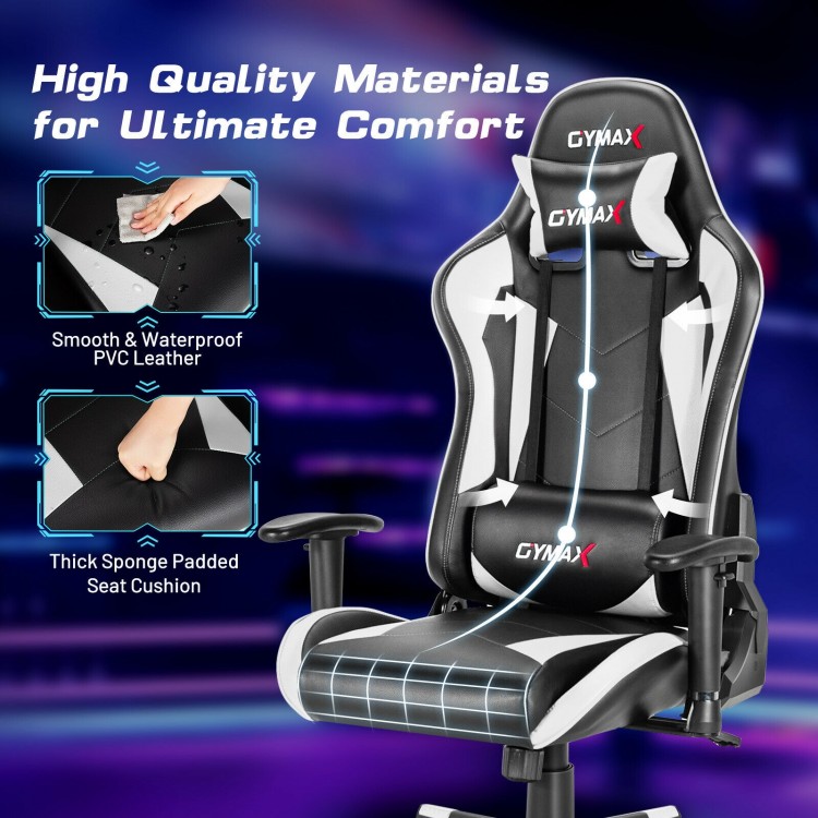 Gaming Chair Adjustable Swivel Racing Style Computer Office Chair - Gallery View 8 of 12