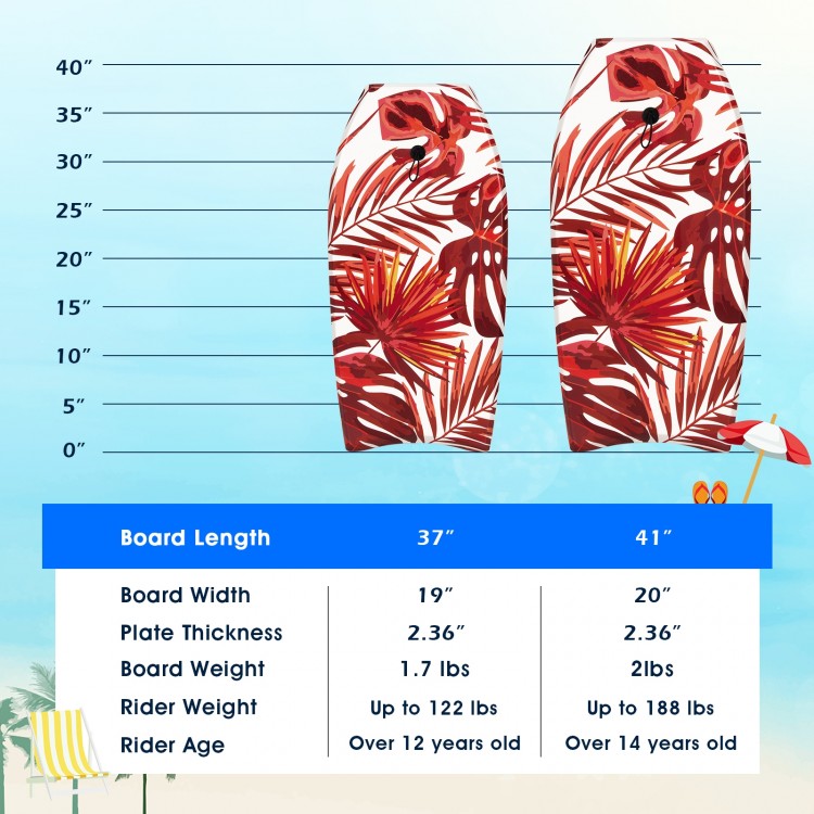 Lightweight 37-inch surfboard with EPS core and XPE deck, ideal for kids and adults for exciting summer surfing.