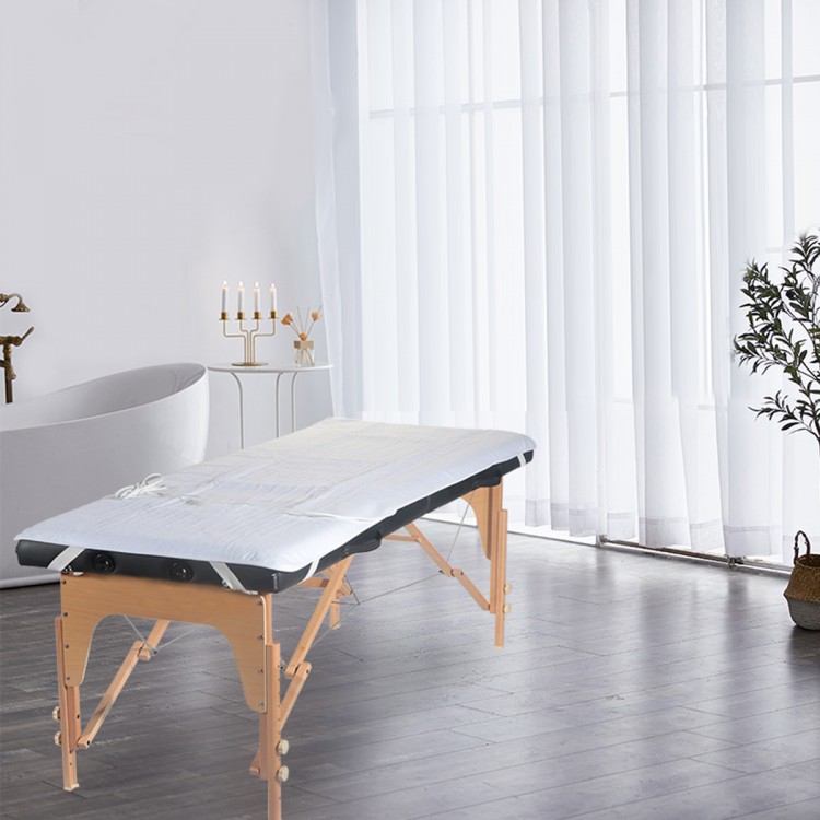 Digital Auto Overheat Protection Massage Table Warmer in a bright room, featuring a lightweight design and 5 heat.