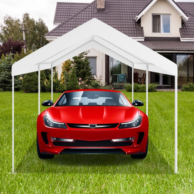 10 x 20 Feet Steel Frame Portable Car Canopy ShelterCostway Gallery View 8 of 12