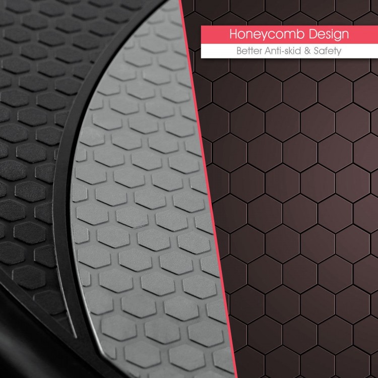 Close-up of the 32-inch adjustable fitness aerobic step showcasing the honeycomb design for better anti-skid safety.