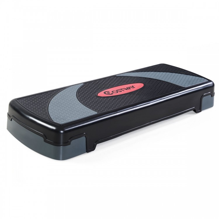 32-inch adjustable fitness aerobic step with riser, featuring a durable, non-slip surface for versatile workouts.