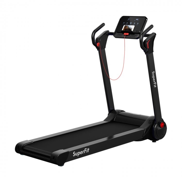 2.25 HP Electric Motorized Folding Treadmill with LED Display and APP Control - Gallery View 1 of 10