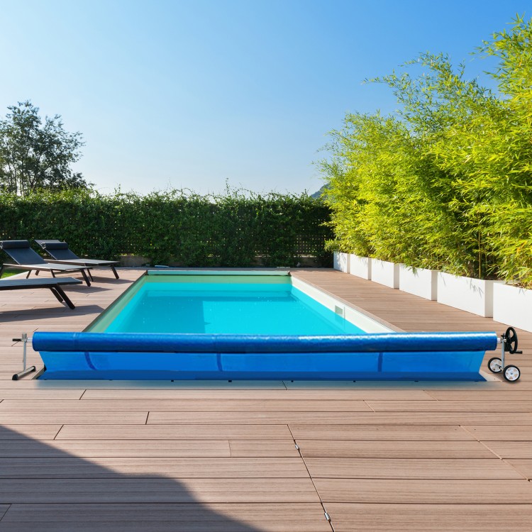 VINGLI 21 Feet Pool Cover Reel Set, Aluminum Solar  